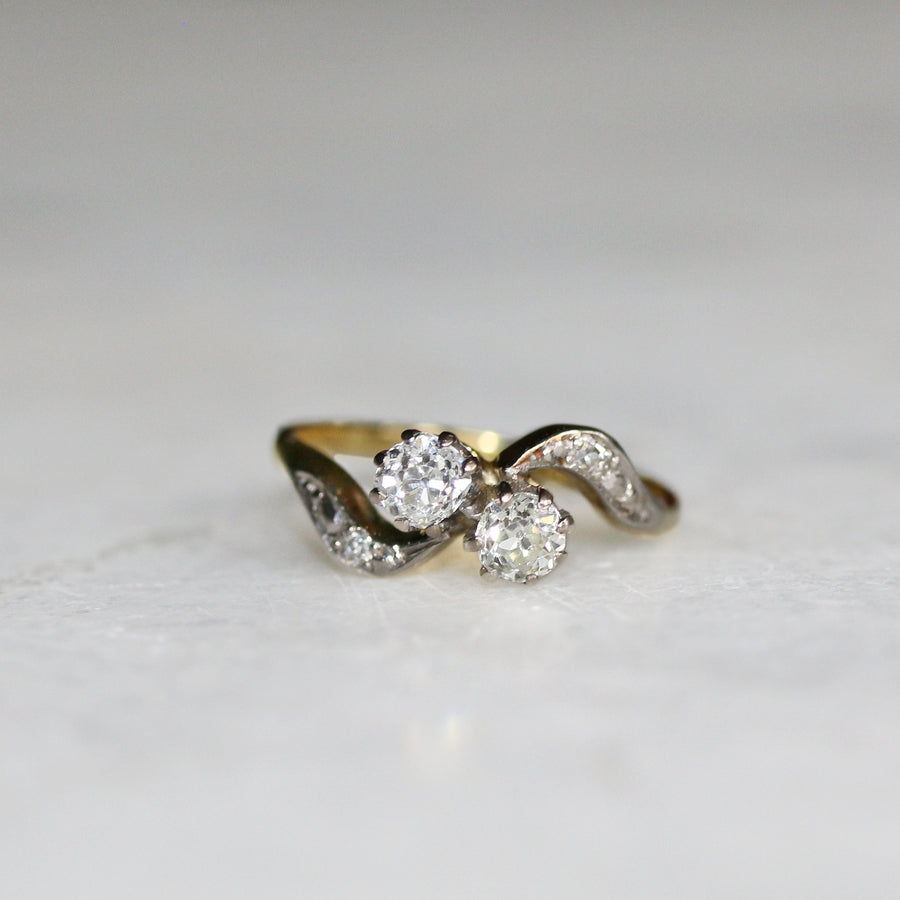 18ct Yellow Gold Diamond Toi Et Moi Ring