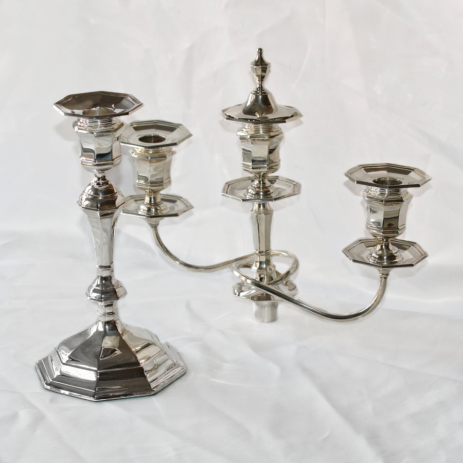 Silver Two Branch Candelabra