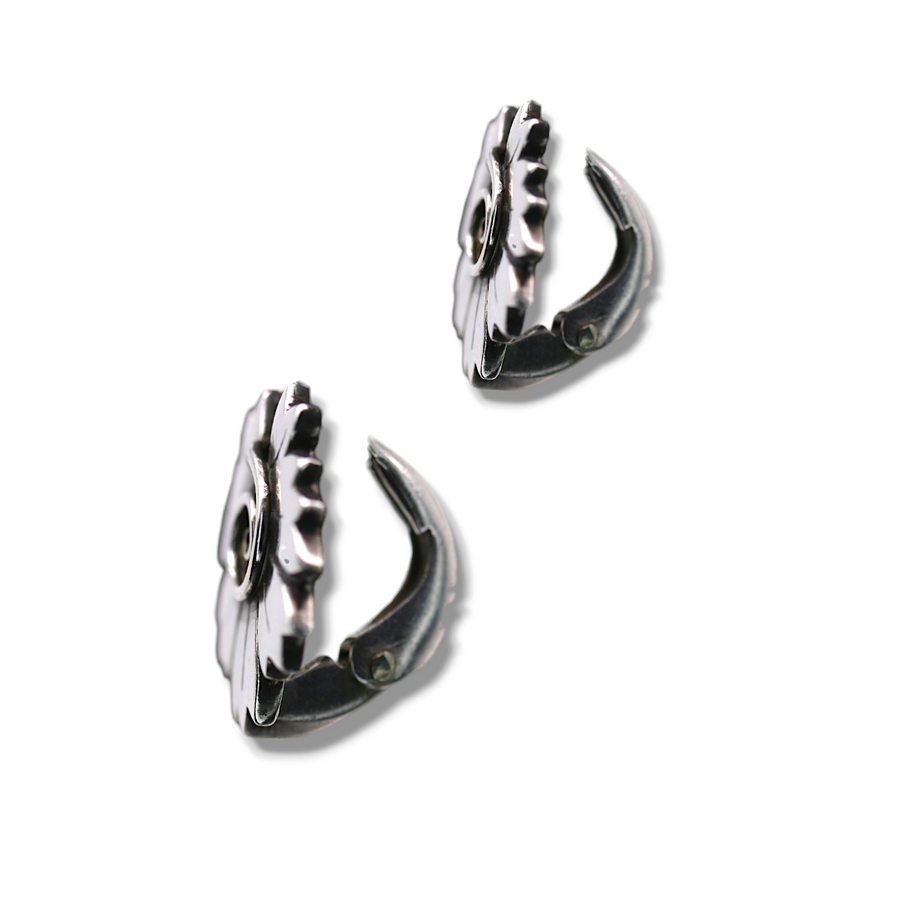 Jensen 102 Earrings Silver Clip On