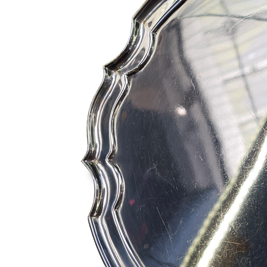 1930s Chippendale Silver Salver