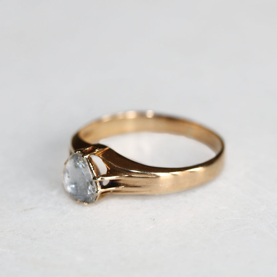 Antique Rose Cut Diamond Solitaire Ring