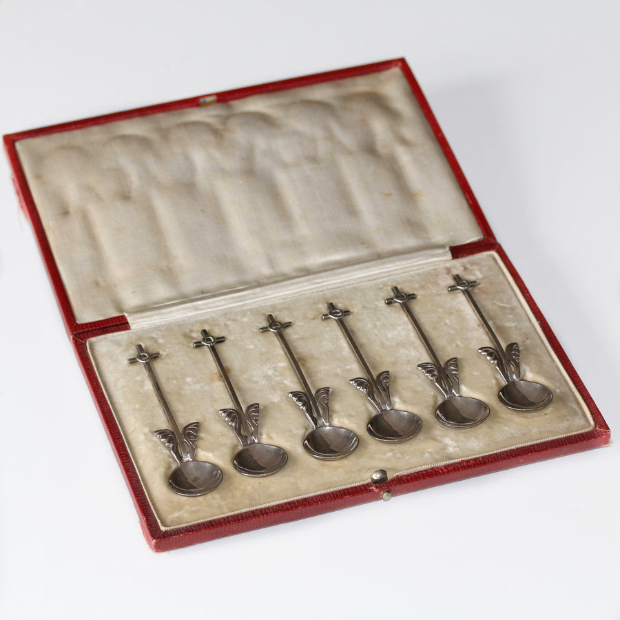 Chester 1918 Silver Art & Crafts Coffee Spoons