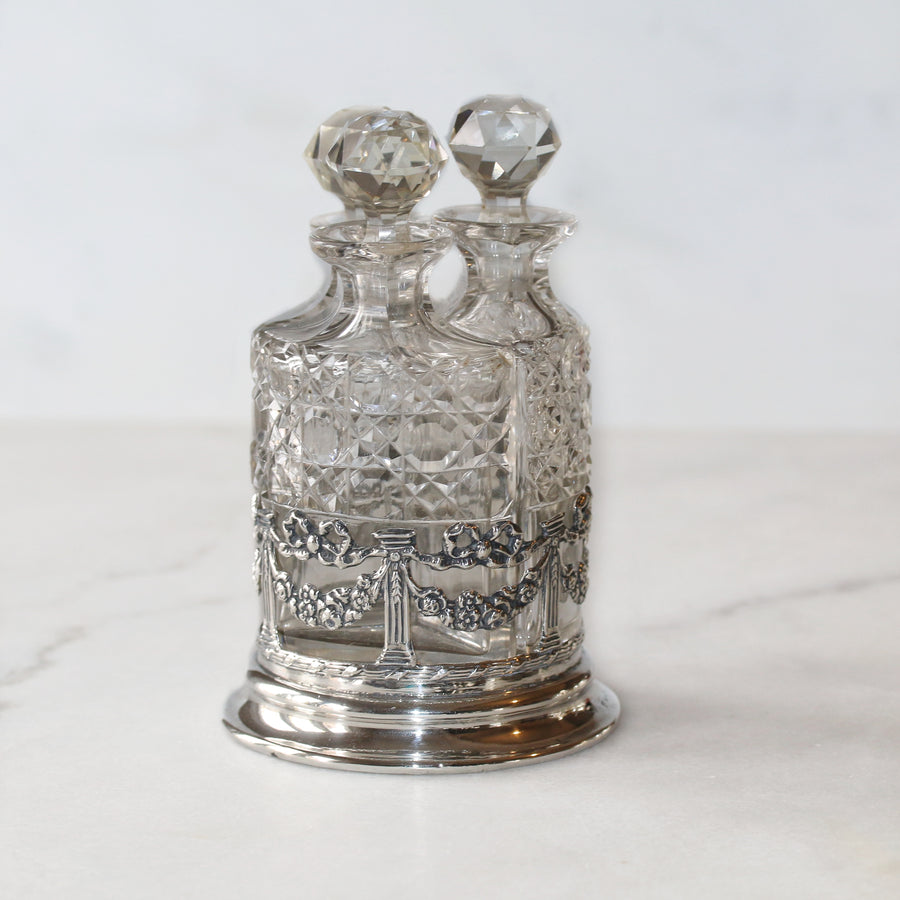 Chester 1903 Trio Perfume Bottles & Silver Holder