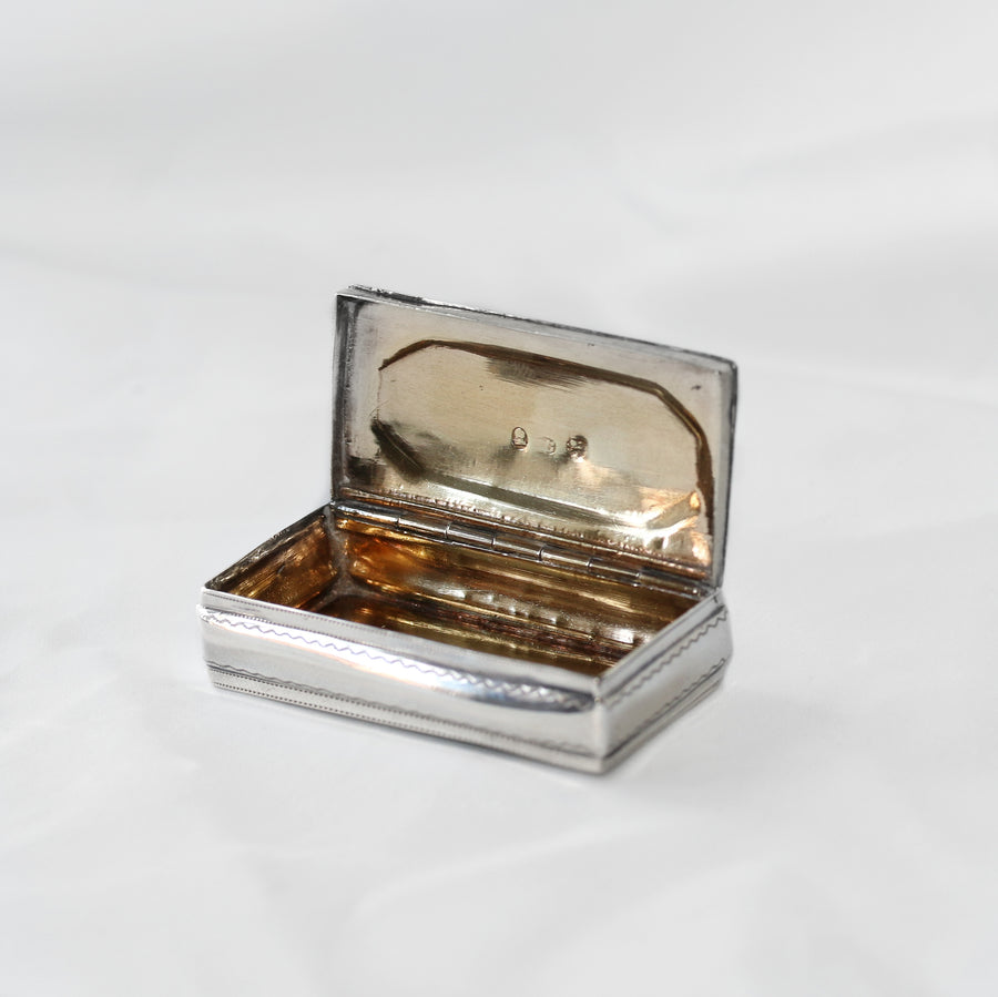 Georgian Silver Pill Box