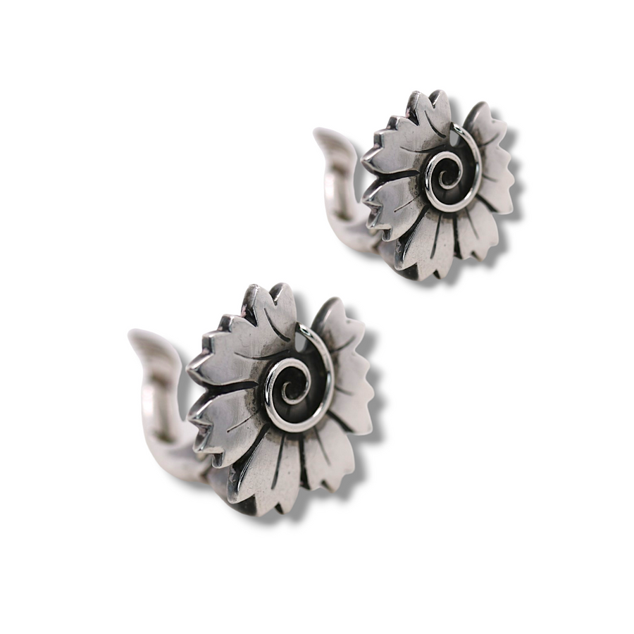 Jensen 102 Earrings Silver Clip On