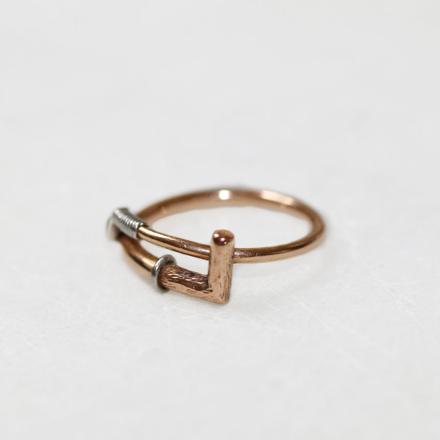 Antique Gold Riding Crop Ring