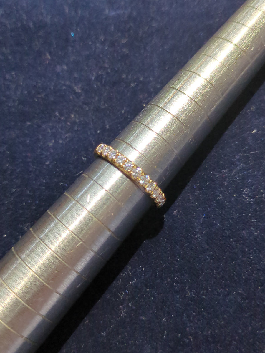 18ct YG 0.50ct Diamond Half Eternity Ring