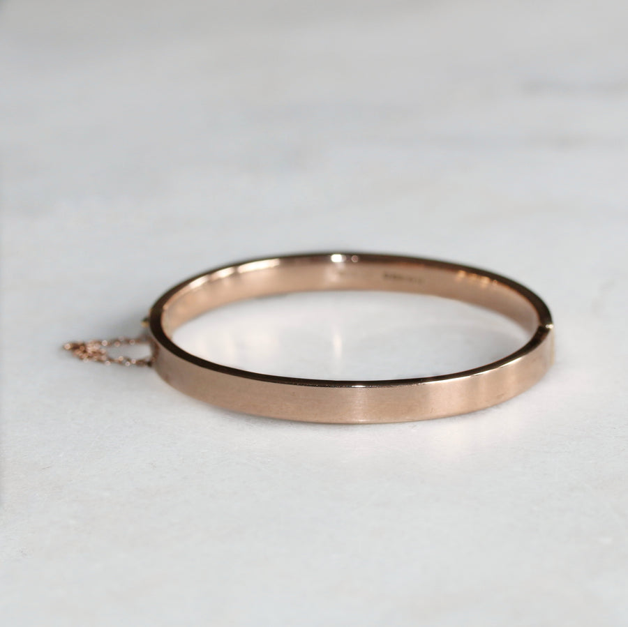 9ct Rose Gold Hinged Bangle