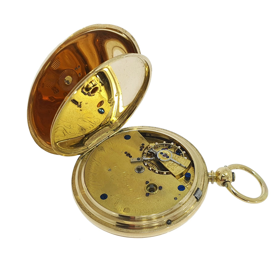 Antique Chester Hallmark Full Hunter Pocket Watch