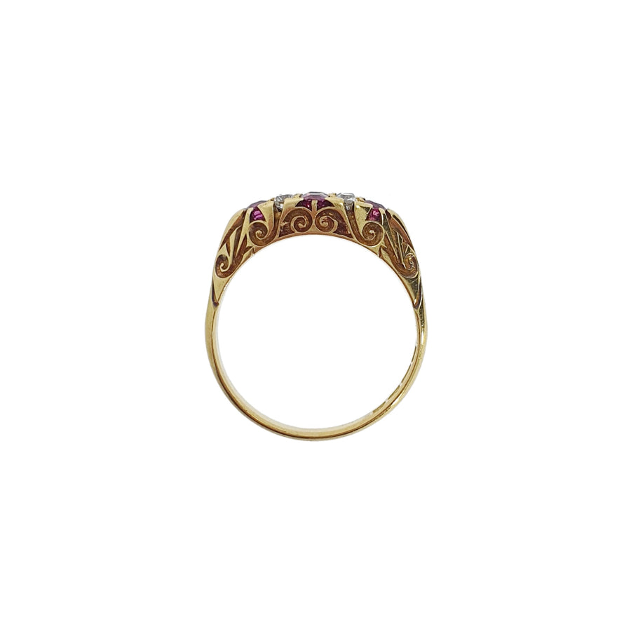 Chester Hallmark Ruby & Diamond Ring