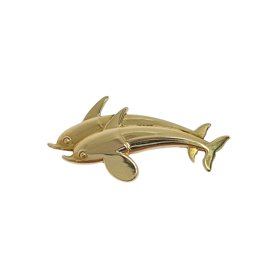 18ct Georg Jensen Dolphin Brooch #1317