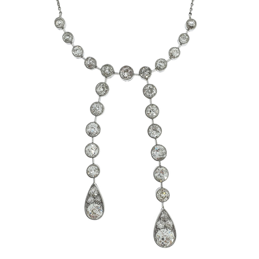 Antique 5.90ct Diamond Negligee Necklace