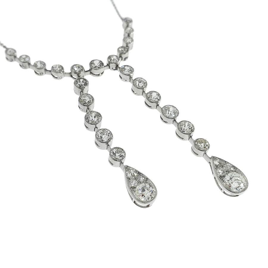 Antique 5.90ct Diamond Negligee Necklace