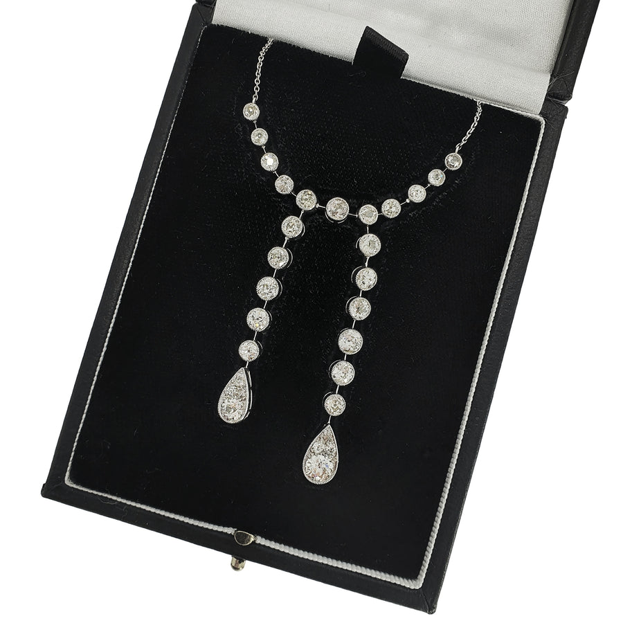 Antique 5.90ct Diamond Negligee Necklace
