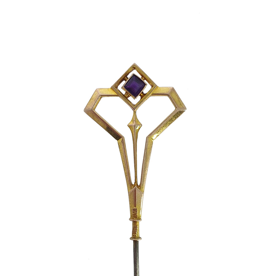 Art Deco Amethyst Stick Pin