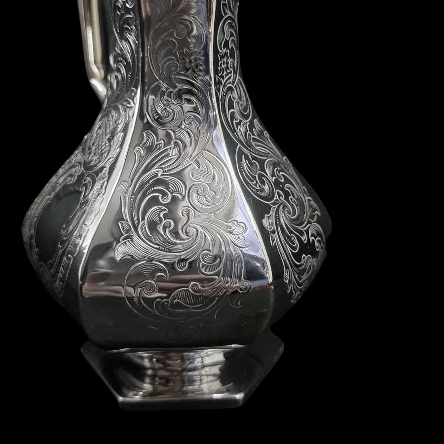 Victorian Silver Engraved Cream Jug