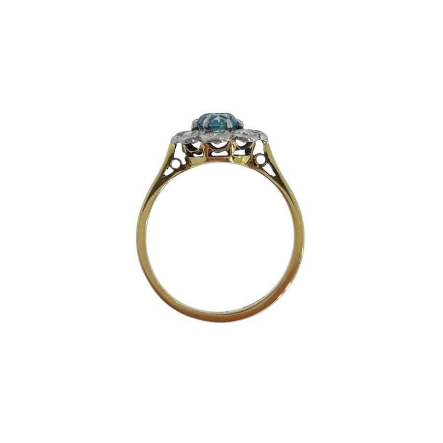 Vintage Zircon & Diamond Cluster Ring