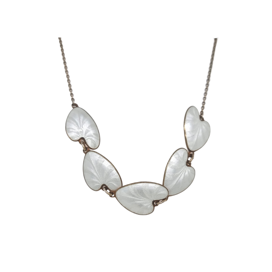 White Enamel Necklace