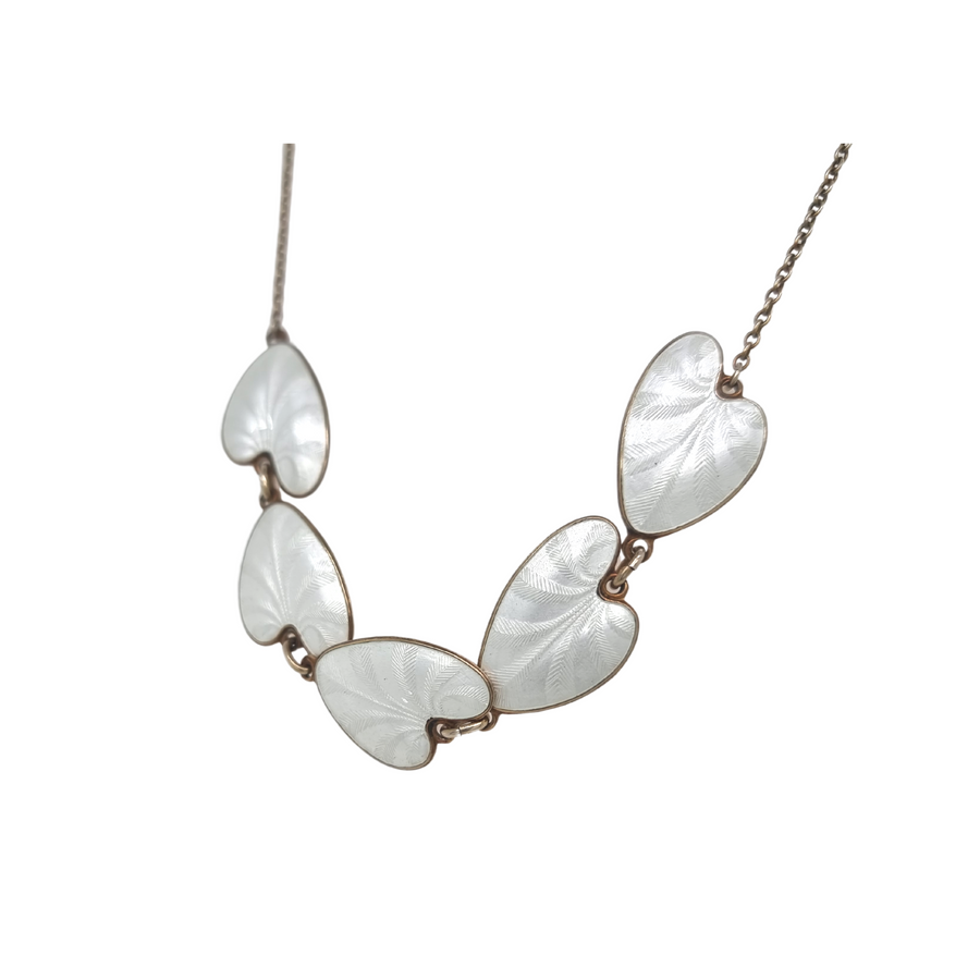 White Enamel Necklace
