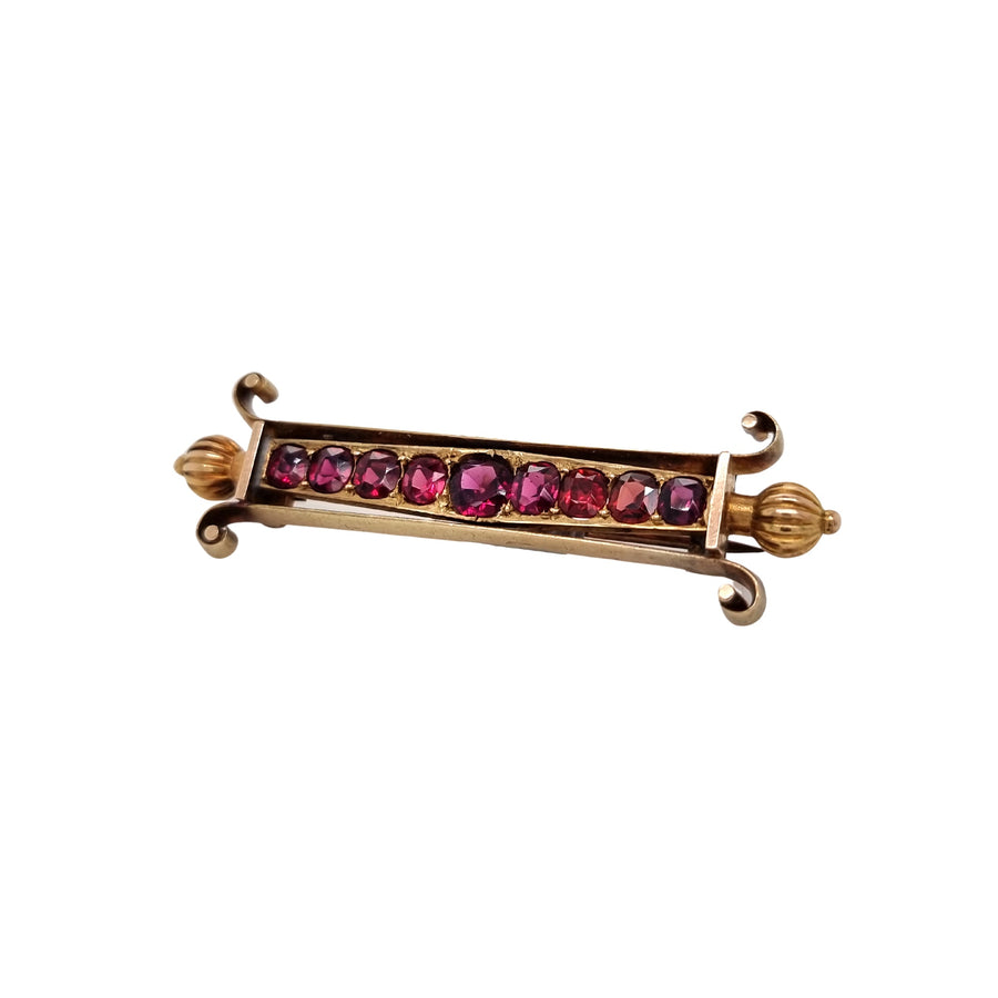 Victorian Garnet Brooch