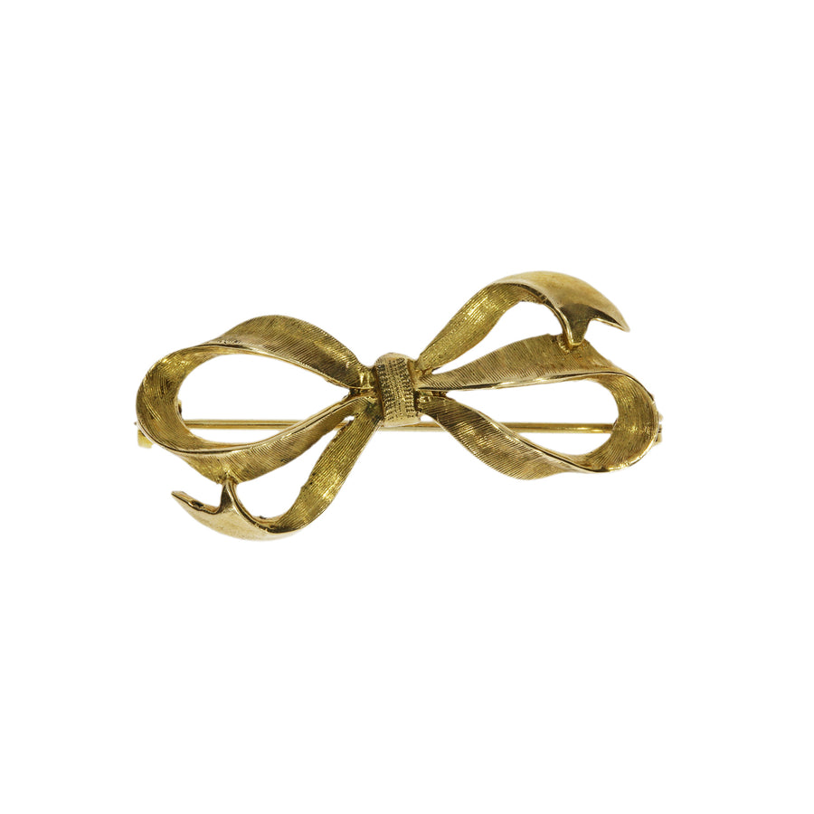 Vintage Gold Bow Brooch