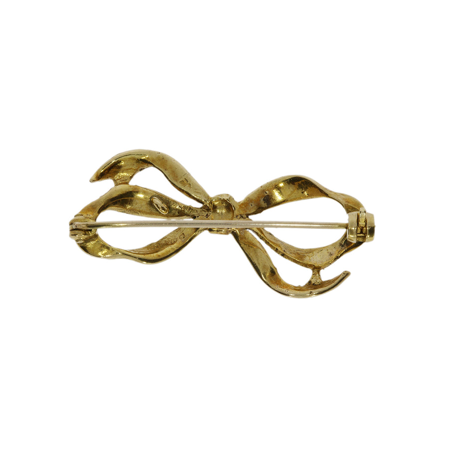 Vintage Gold Bow Brooch