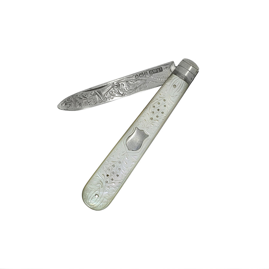 Silver & Mother of Pearl Fruit Knife