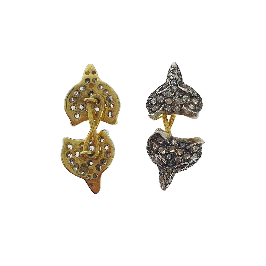 Antique Diamond Fox Head Cufflinks