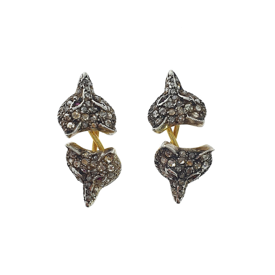 Antique Diamond Fox Head Cufflinks