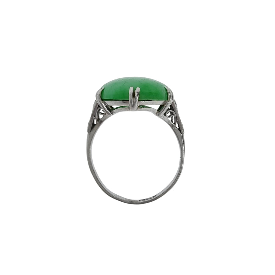 1920s Jadeite & Diamond Ring