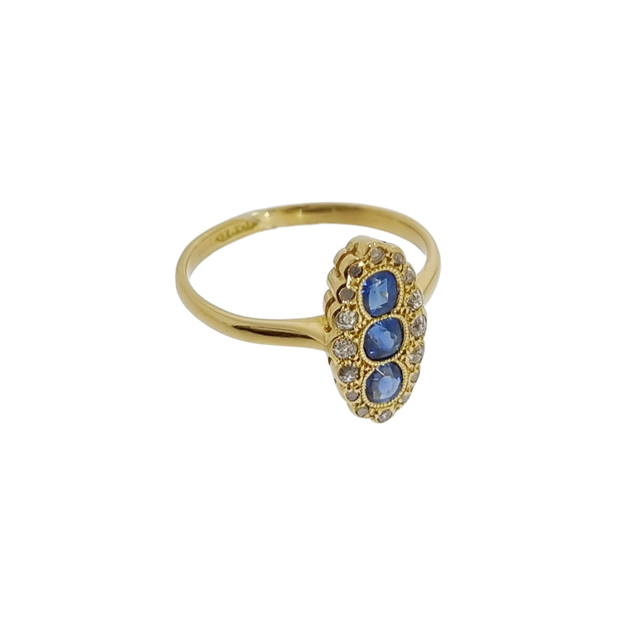 Antique Sapphire & Diamond Ring