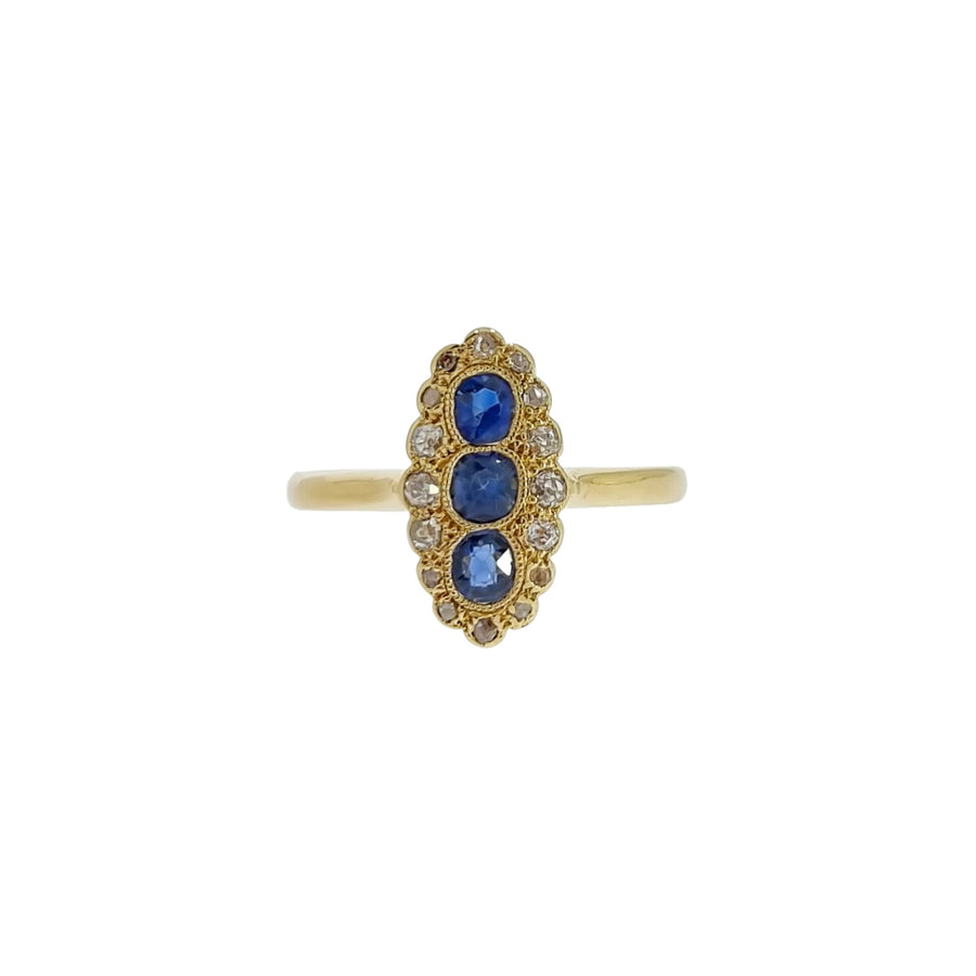 Antique Sapphire & Diamond Ring