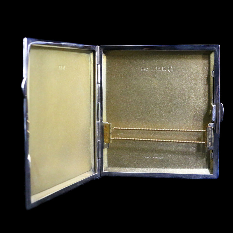 Vintage Silver Enamel Duck Compact