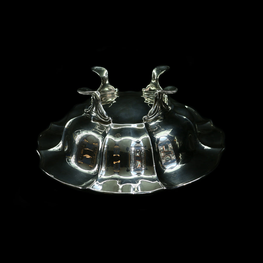 Antique Silver Floral Bowl