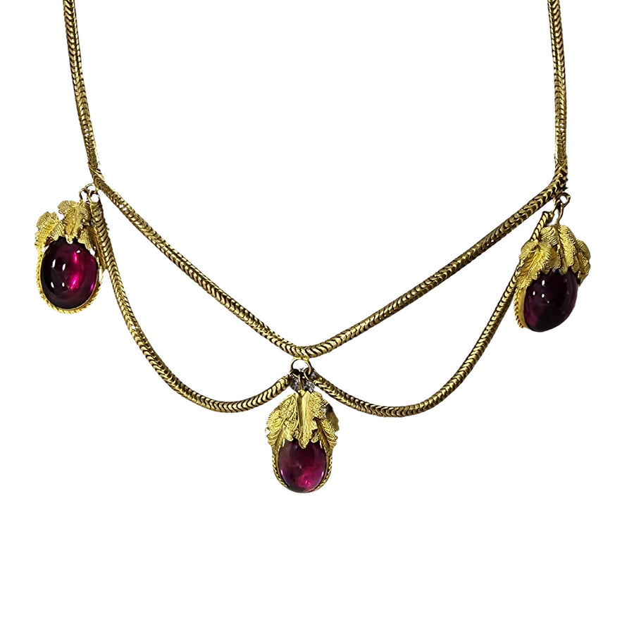 Victorian Gilt & Glass necklace