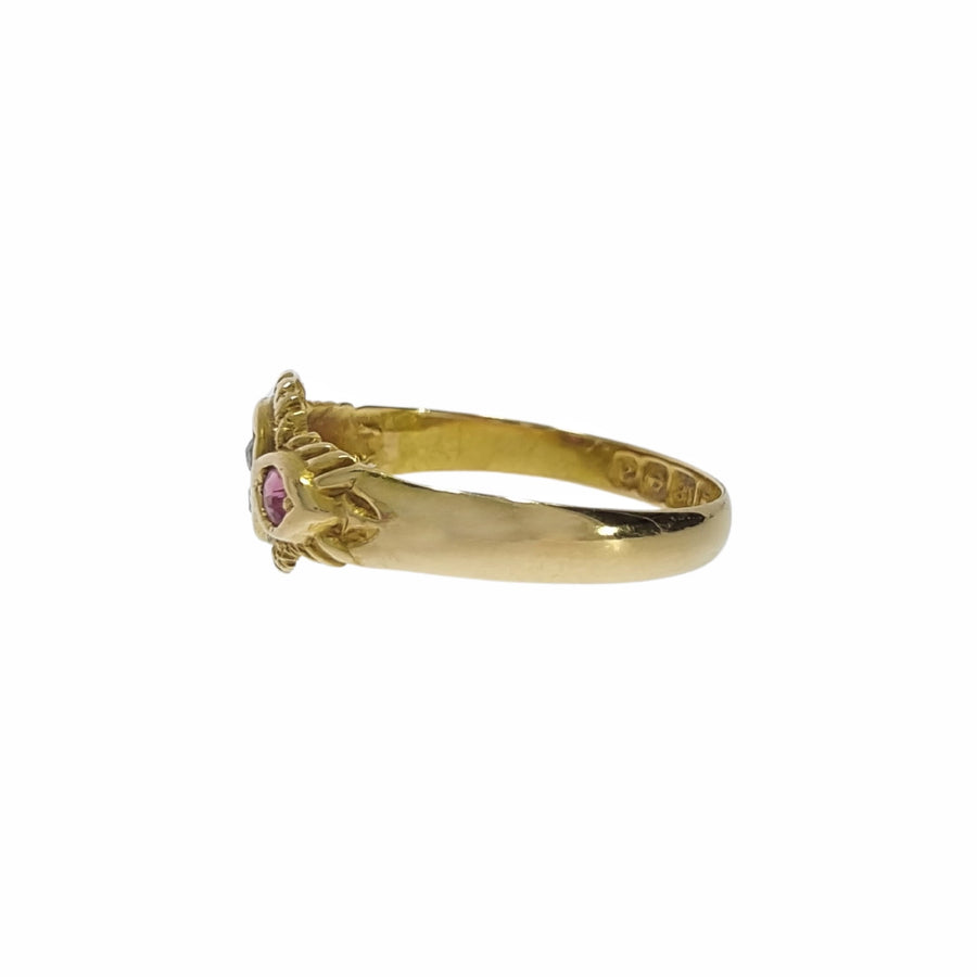 18ct Victorian Ruby & Diamond Ring