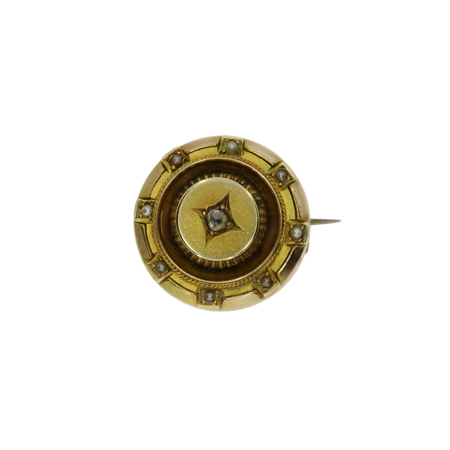 Victorian Gold Diamond Brooch