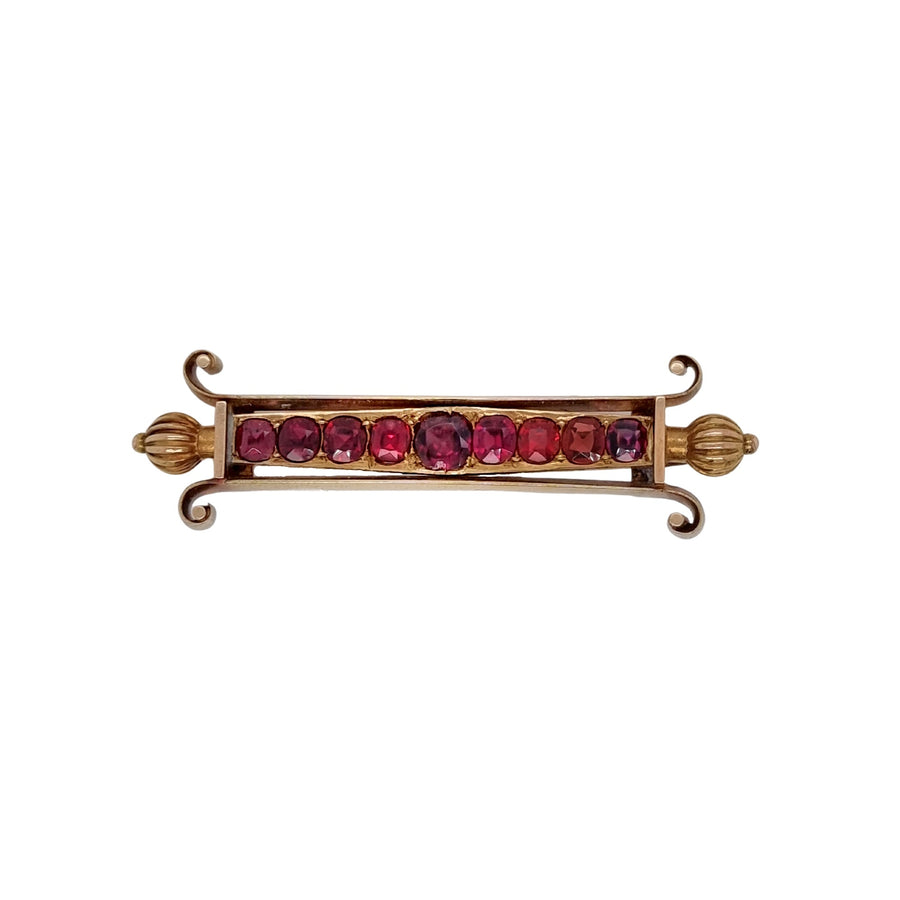 Victorian Garnet Brooch