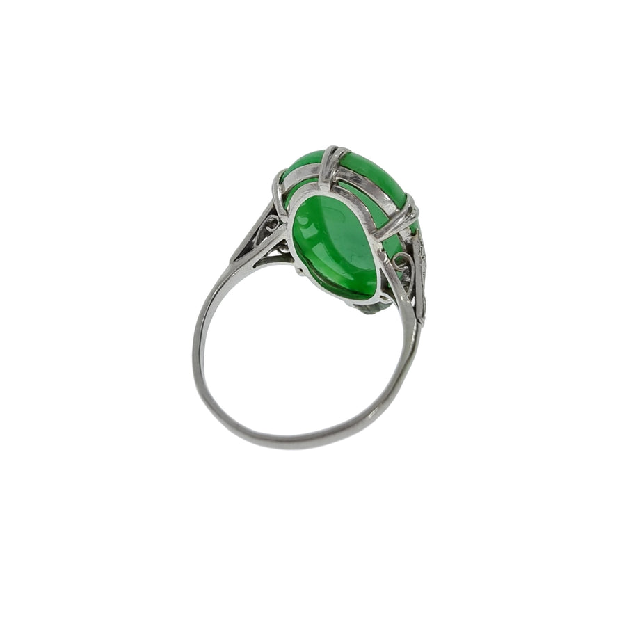 1920s Jadeite & Diamond Ring