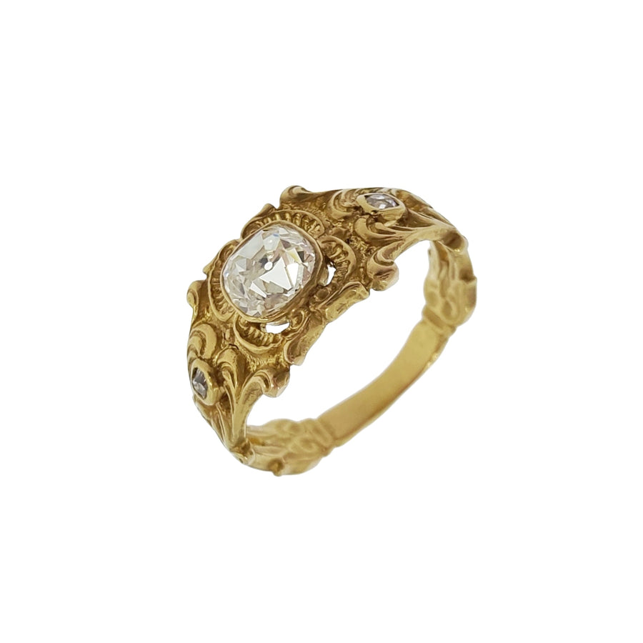 0.71ct Victorian Rococo Style Diamond Ring