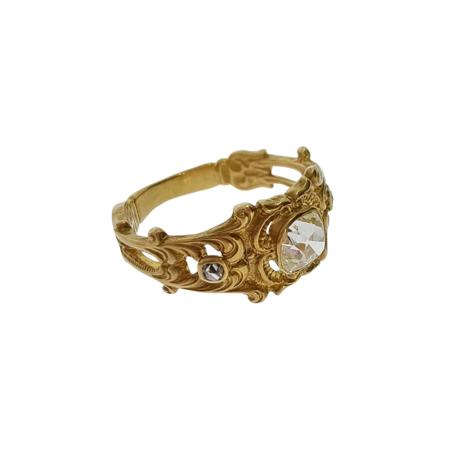 0.71ct Victorian Rococo Style Diamond Ring