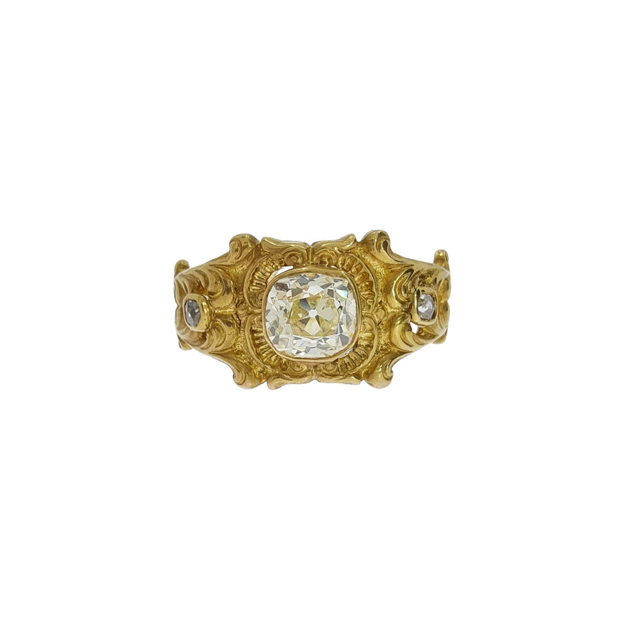 0.71ct Victorian Rococo Style Diamond Ring