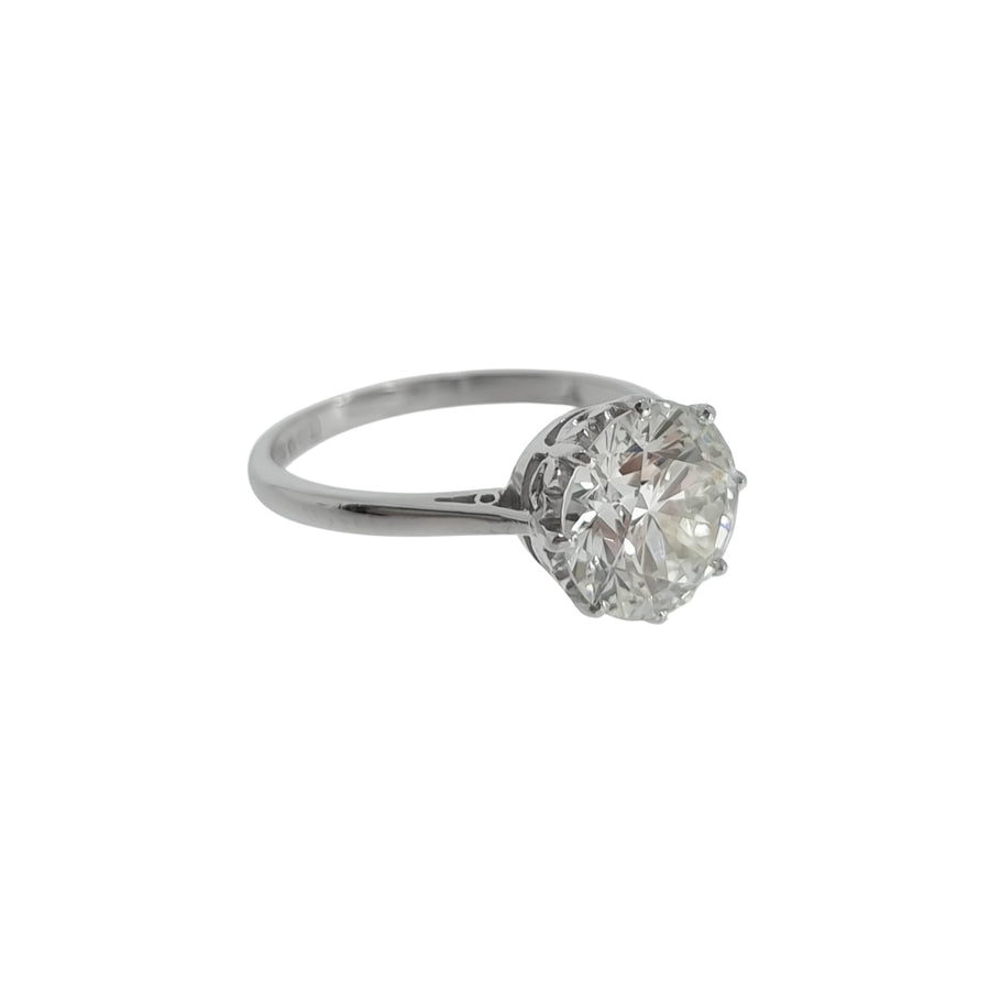 Vintage 2.65ct Solitaire Diamond Ring