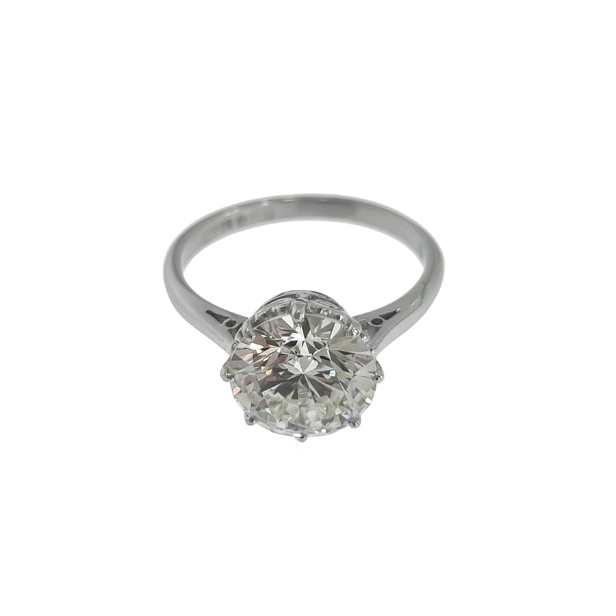 Vintage 2.65ct Solitaire Diamond Ring