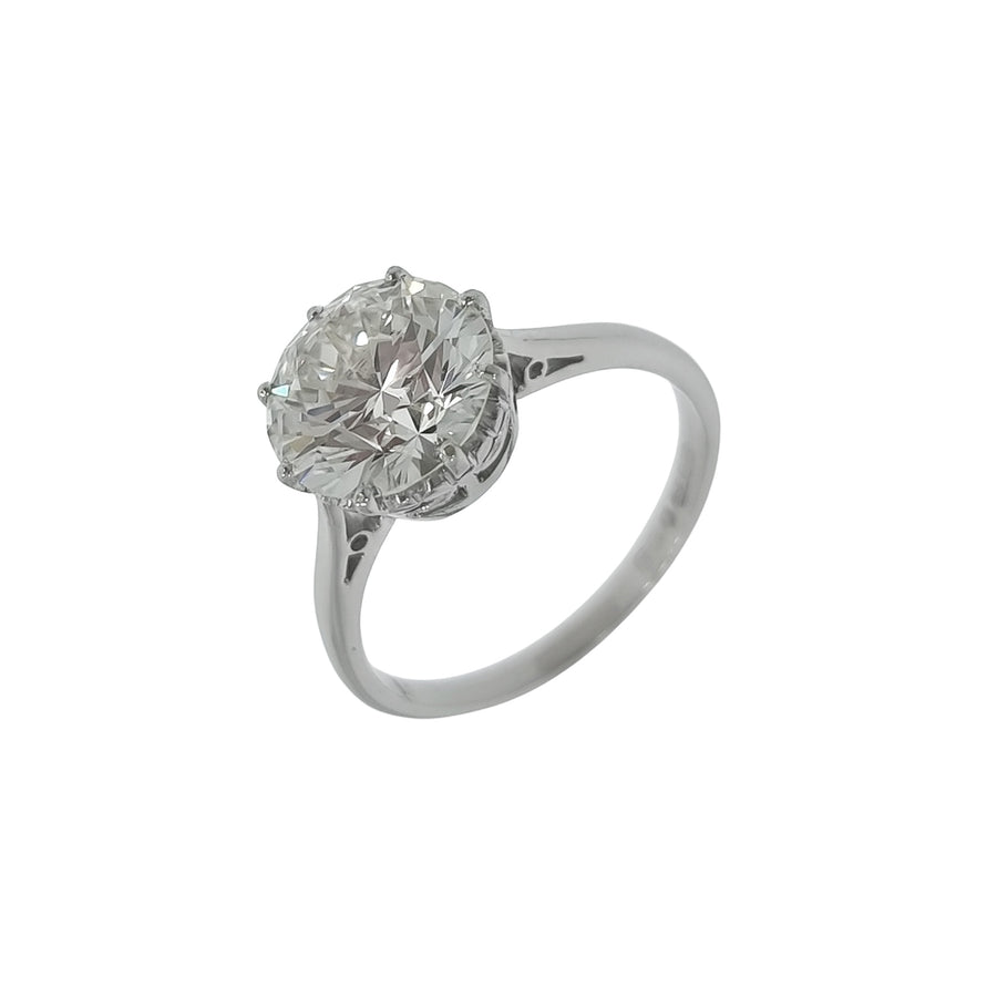 Vintage 2.65ct Solitaire Diamond Ring