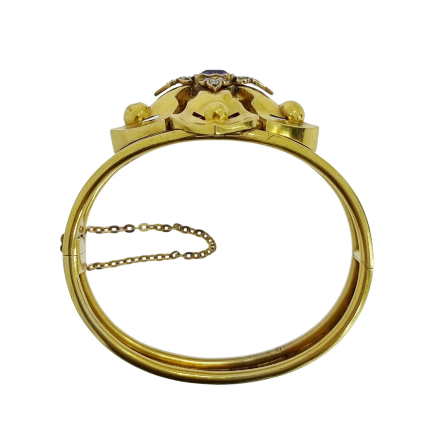 Victorian Amethyst & Diamond Bangle