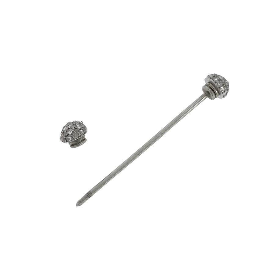 Edwardian Rose Cut Diamond Collar Pin