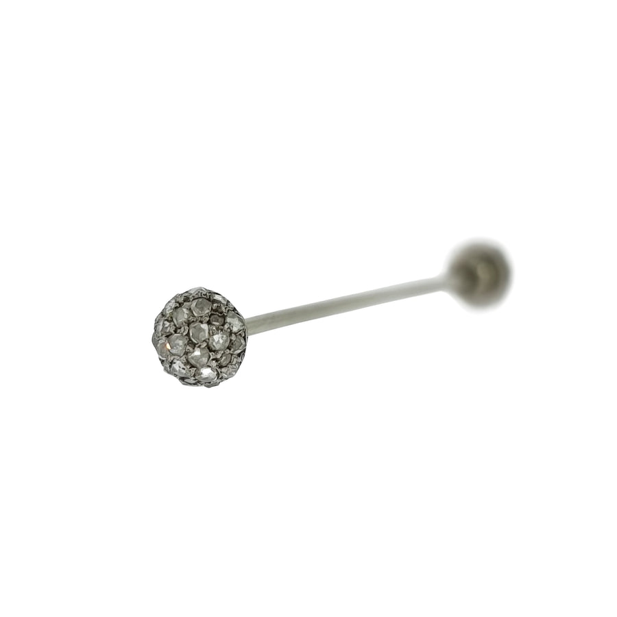 Edwardian Rose Cut Diamond Collar Pin