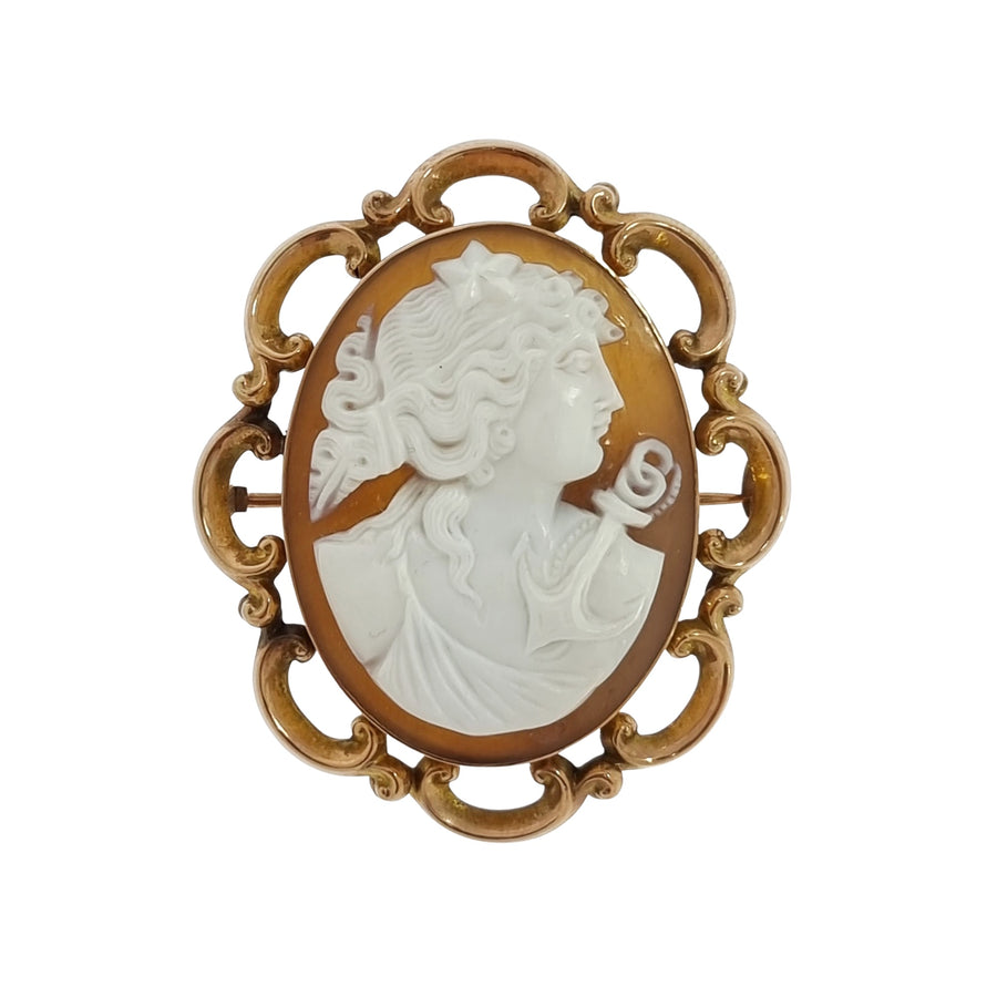 9ct Gold Victorian Cameo Brooch