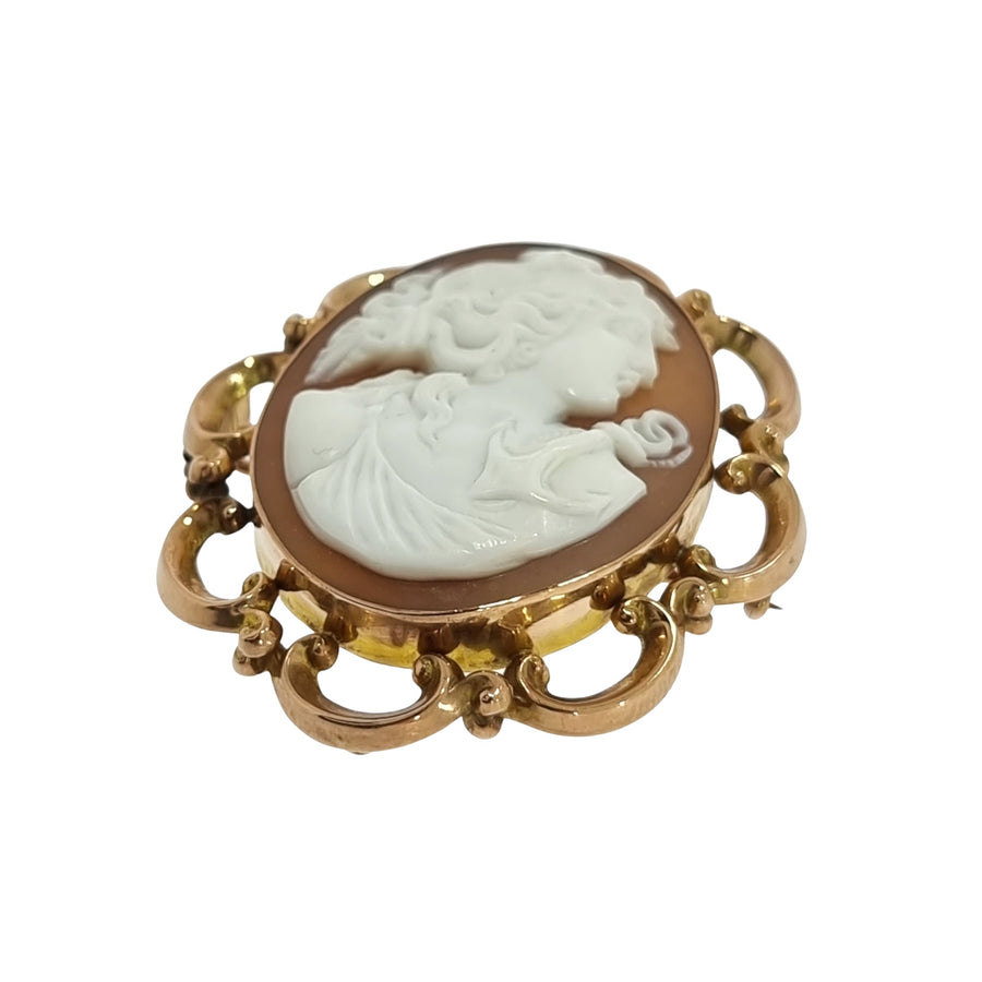 9ct Gold Victorian Cameo Brooch